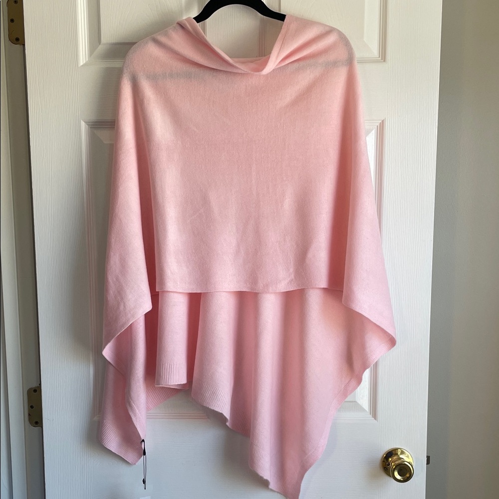 Pink Knit Shawl Wrap